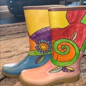 corkys colorful rain boots